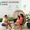 Best Choice Products Wicker Egg Chair Oversized Indoor Outdoor Patio Lounger w/ Steel Frame, 440lb Capacity